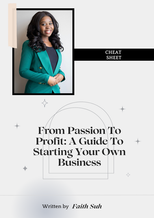 From Passion To Profit: A Guide To Starting Your Own Business Ebook